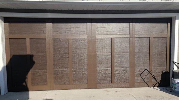 Haas American Walnut Garage Door.