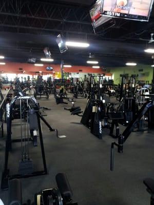 Weight equipment is primarily the gym space