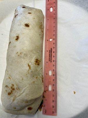 All our Burritos are proximately 9inch!