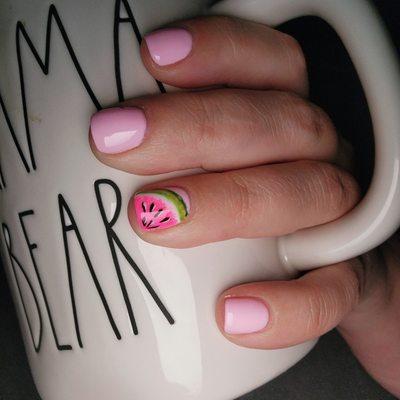 Watermelon nails