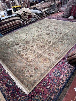 Hand knotted rug from India