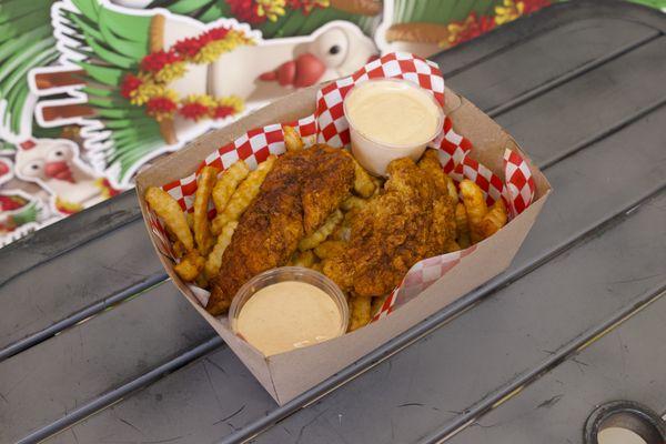 Hand Breaded Tenders and Fries