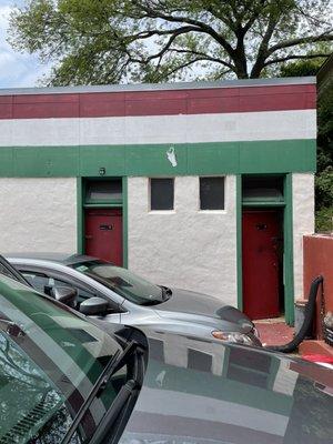 Restrooms located on exterior