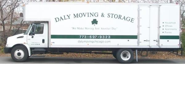 Daly Moving and Storage 28ft. Holds up to 9 rms. Of furniture p
 loaded by our professional moving teams.