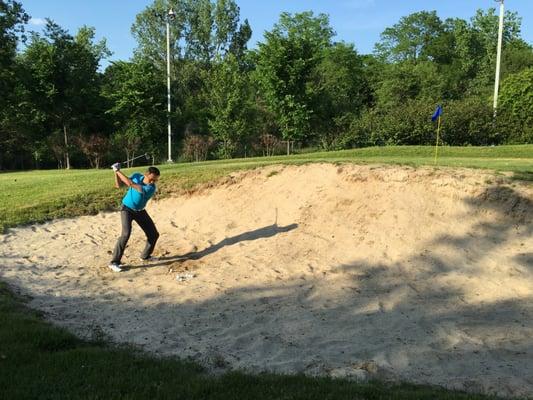 Bunker practice at Alley Pond Golf Center