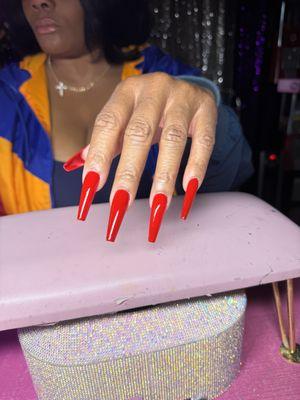 Xl stiletto gel x nails