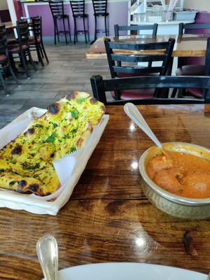 Fresh garlic naan and malai kofta!