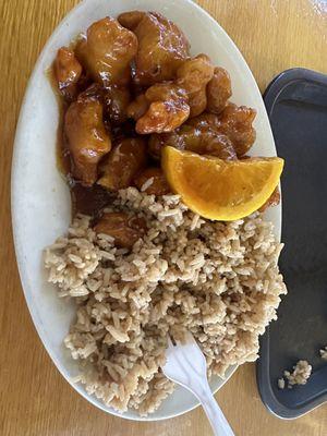 Orange Chicken and fried rice