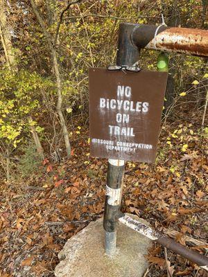 No bikes on this trail = peace. lol