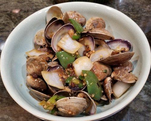 Clams in Black Bean Sauce - Clams from Wong Tung Seafood, cooked by 663 Bistro.  Both are in the ID!