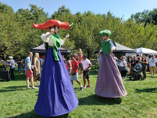 Spicy stilt walkers!