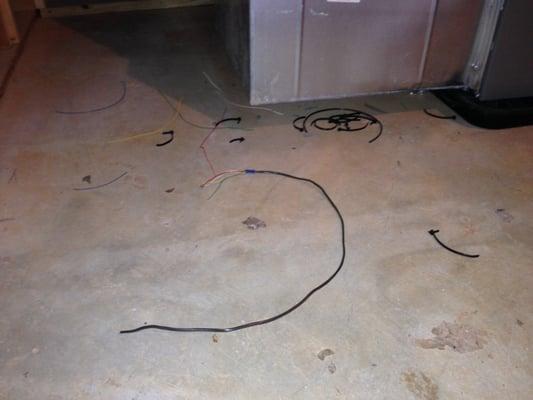 This is how they left my basement after they installed the new wire.