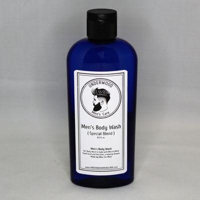 Special Blend ~ 8.0 oz. Bottle Body Wash, Our Body Wash is made with Men in Mind. Smell Good and Feel Good after a relaxing Shower.