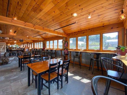 Indoor porch dining room