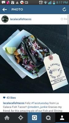 Arts district @artsdistrictflea 453 Colyton St. We can cater at any of your events. We specialize in Fish and Shrimp tacos.