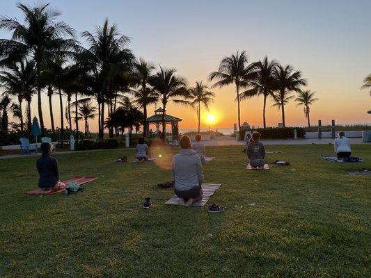 Lauderdale-by-the-Sea Sunrise Yoga led by Mind's Eye Day Spa Inc.