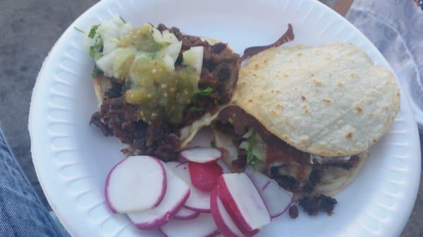 Vampiro the one on the left and Mulita on the right! I liked the Mulita better more flavorful and delicious with salsa!