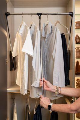 Hanging closet storage