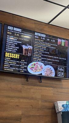 Menu board