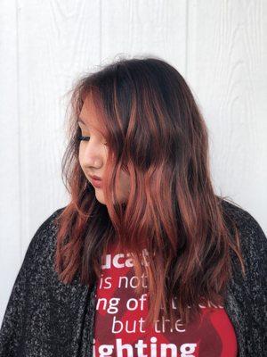 Red balayage