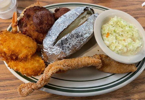 Fisherman's Catch; Shrimp, Catfish, & Stuffed Crab!