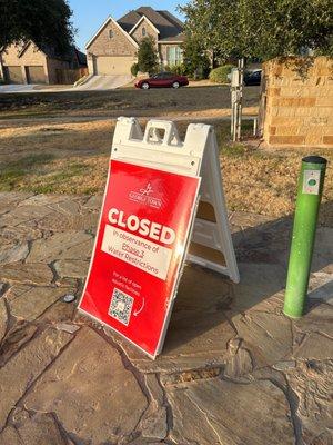 Closed splashpad