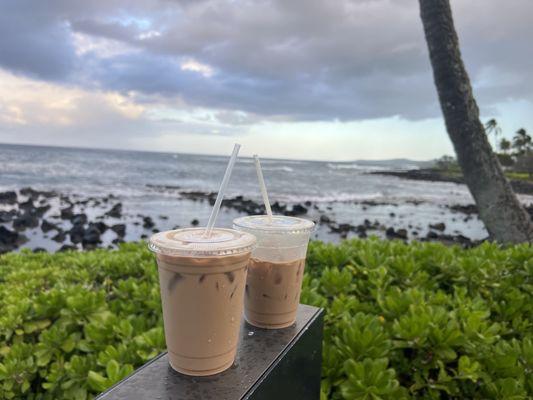 Iced Milky Way and Iced Hawaiian Dream being enjoyed at Sheraton Kauai