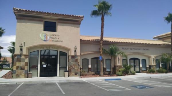 Store Front. We are in the shopping center on Del Webb and  Lake Mead. Directly behind the Wells Fargo.