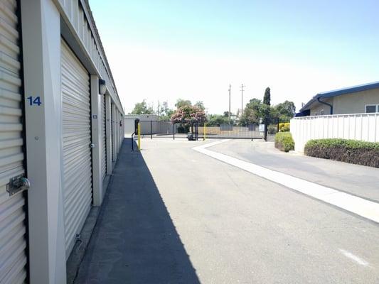 Wide driveways throughout facility