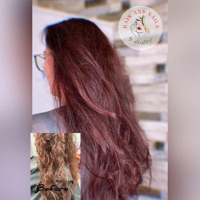 Beautiful hair transformation created with a ammonia free hair colour exclusively at my Scottsdale boutique salon.