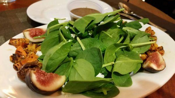 Fig and Pumpkin Spinach Salad