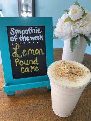 Lemon Pound Cake smoothie....