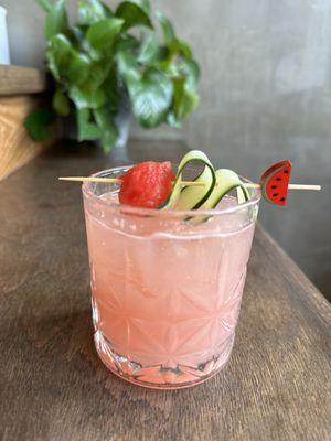 The refreshing cocktail for summer "Jintara * watermelon and cucumber "