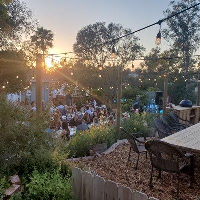 A lovely view of sunset at the Farm Dinner