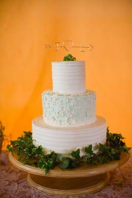 Our wedding cake by Sophie's Bakery.  It tasted ever better than it looked, it that is even possible!