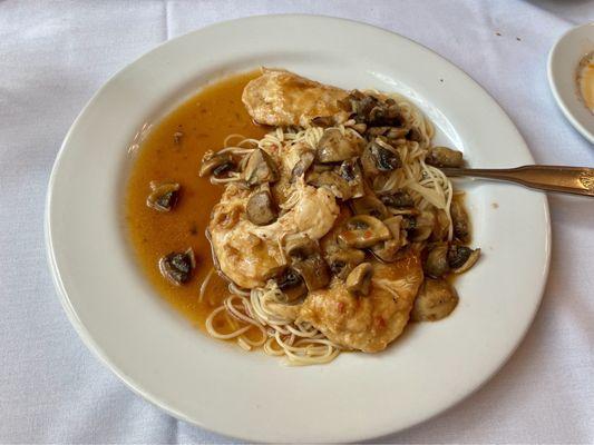 Chicken marsala lunch