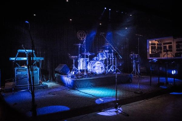 The stage at The Vault