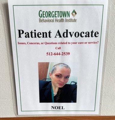 Noel -She is anything BUT the patient advocate. She threatened and manipulated our son.