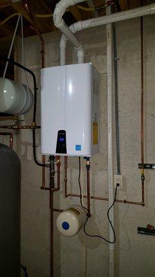 Navien tankless water Heater installed