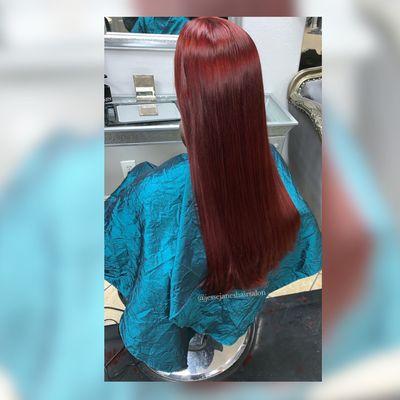 This is the "after " Red color