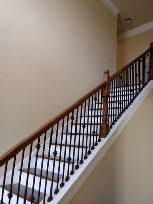 Stairs painting. Pizzazz Painters Warner Robins