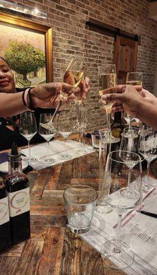 Cheers to a great time blending red wine!