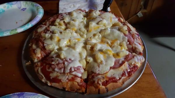 Hawaiian pizza.  Absolutely beautiful.