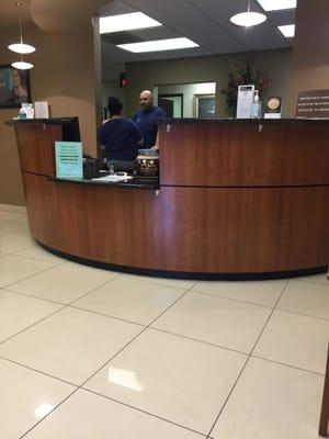 The front desk. Registration