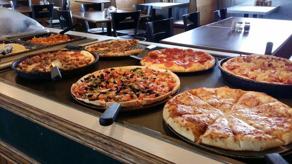 Pizza Buffet with two meatless options already available before I walked in the door.  Nice!