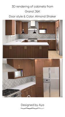 3D rendering of a kitchen designed by Aya