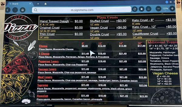 Food Menu Board (1 of 2) - the Other Menu Board Wasn't Working