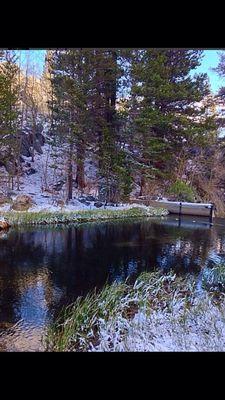 Bishop, CA one of many rivers,pockets, streams,and lakes. Mostly all connected and high elevation in ice cold water and enjoying my cigars!