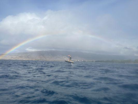 E foiling under a rainbow