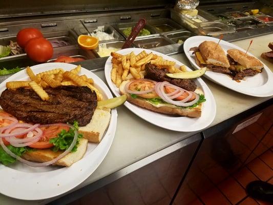 Wednesday steak sandwiches on special!